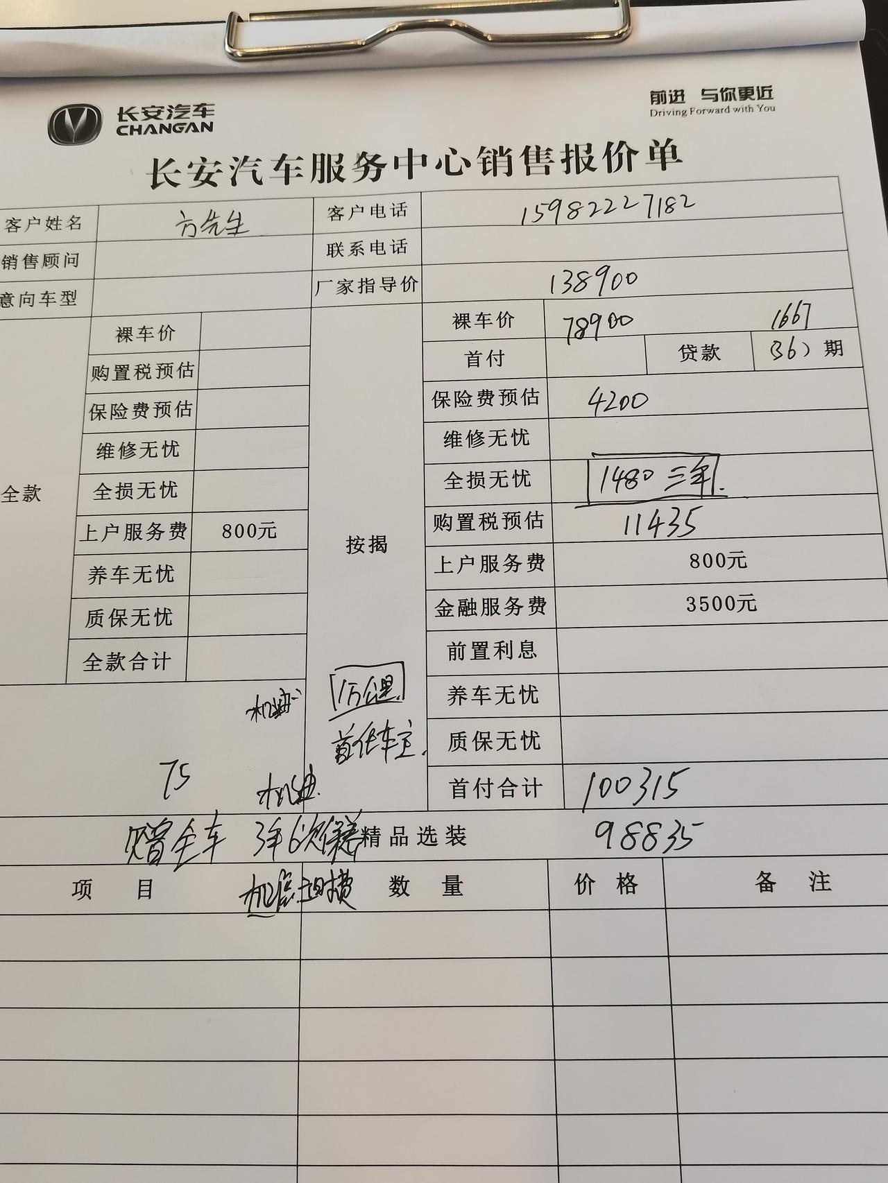 长安CS75 PLUS 昨天定的1.5领航158835贵了么？