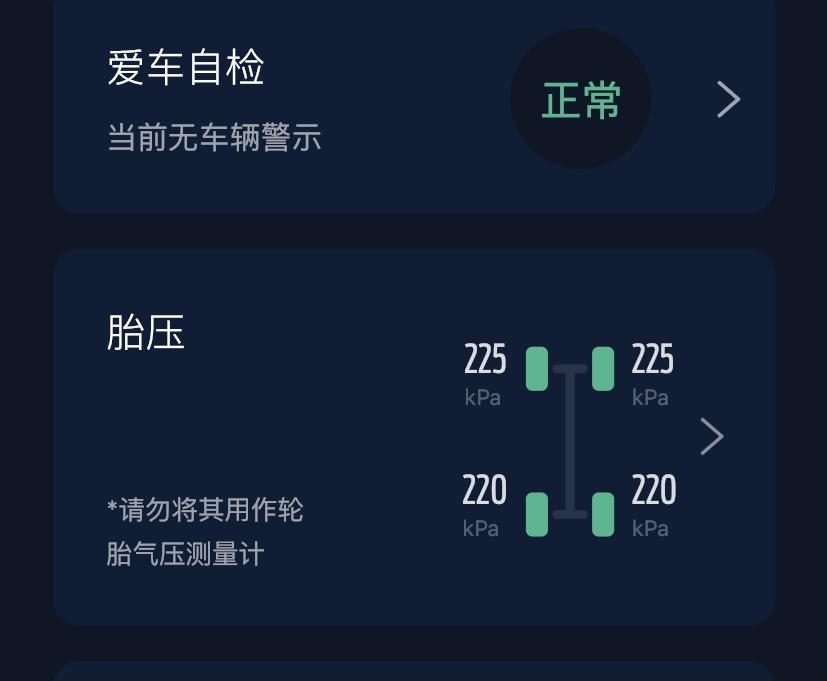 林肯冒险家 林肯之道的胎压前后左右数值显示为多少k PA？需要胎压加气？