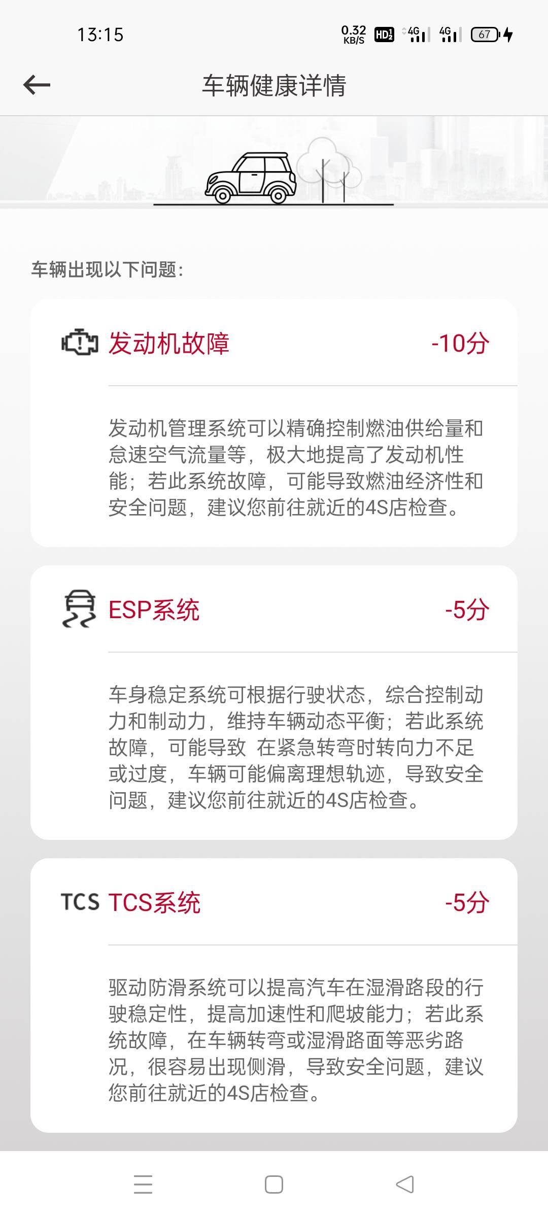19奇骏智联舒适版，5万公里  这两个灯亮是怎么回事？有车友遇到过这种情况嘛？