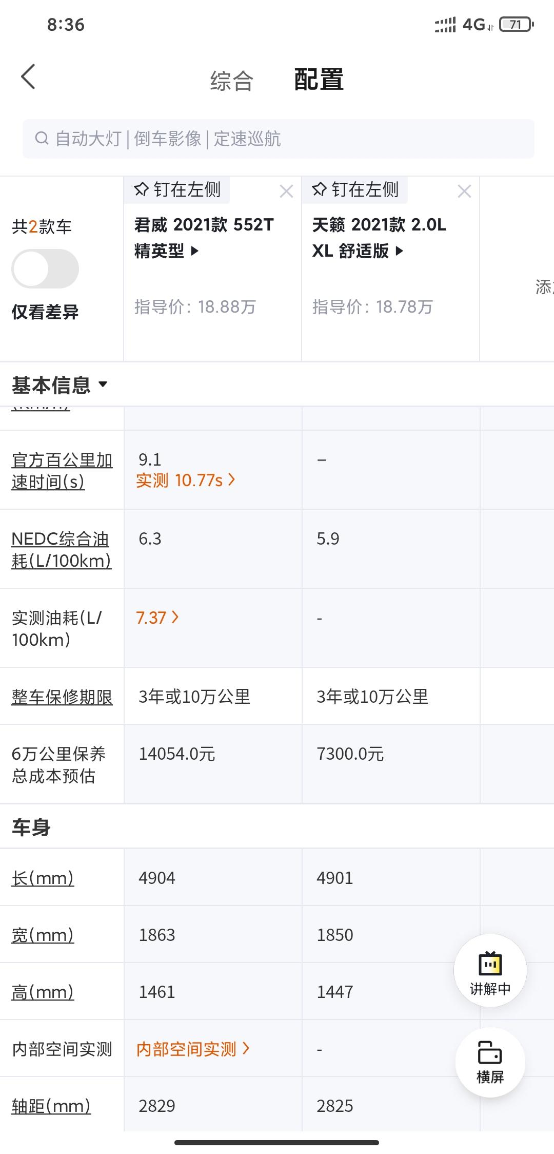 别克君威 兄弟们，这6万公里保养为啥差价这么大。目前就考虑1.5t豪华，和天籁舒适版。但是4s店给我说没有1.5豪华了给