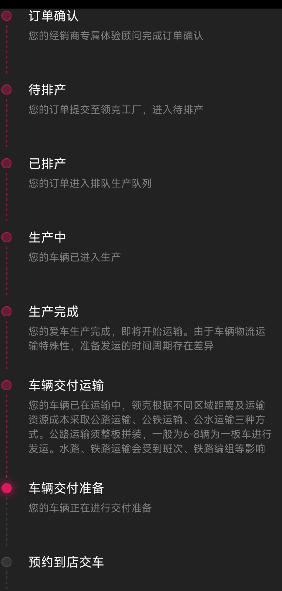 领克09 PHEV 4月份大定Phev halo版的兄弟们，晒一下你们的进度都到哪了？