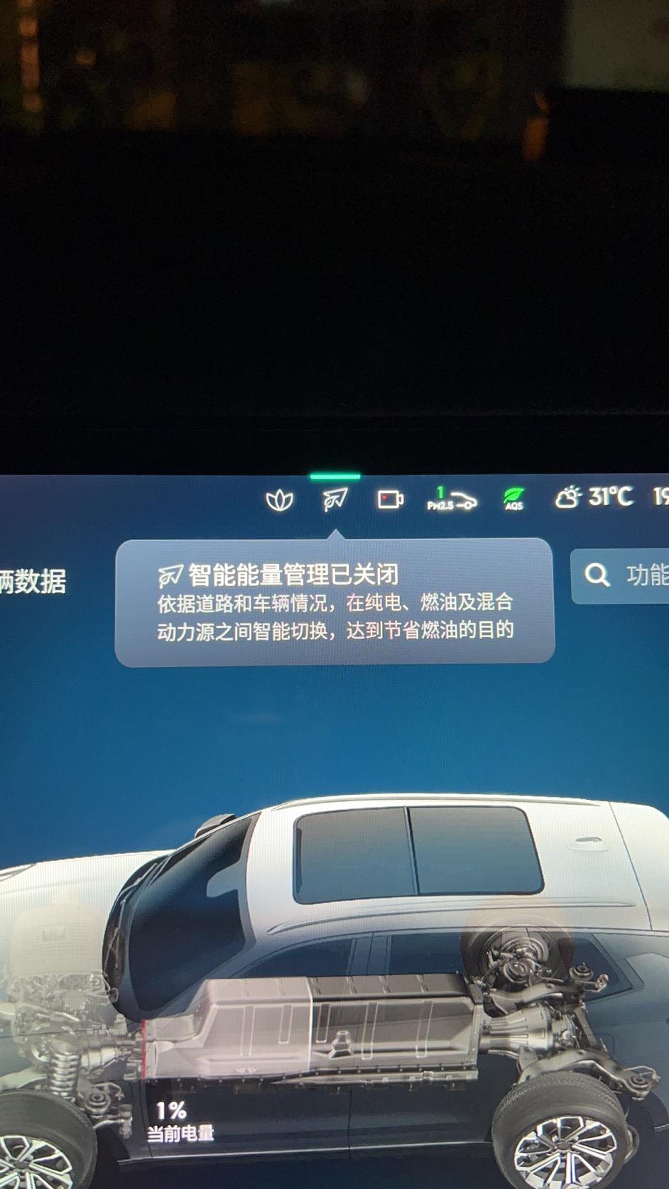领克09 PHEV 今天偶然看到有个智能能量管理，显示已关闭，鼓捣半天不知道哪里开关，请教下广大车友，这个要在哪里开启