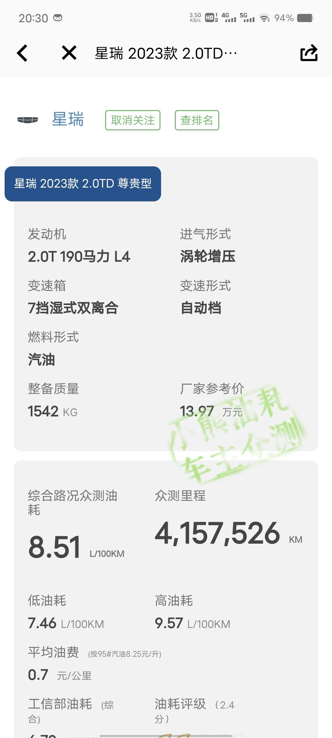 领克03 1.5T的领克调教的也很费油，不比低功率2.0的油耗漂亮