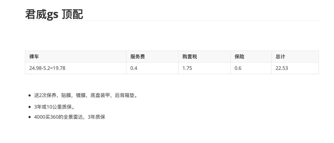 君威gs顶配 ，落地22.53 。这个价格可以吗 ？ 准备入手了！！！