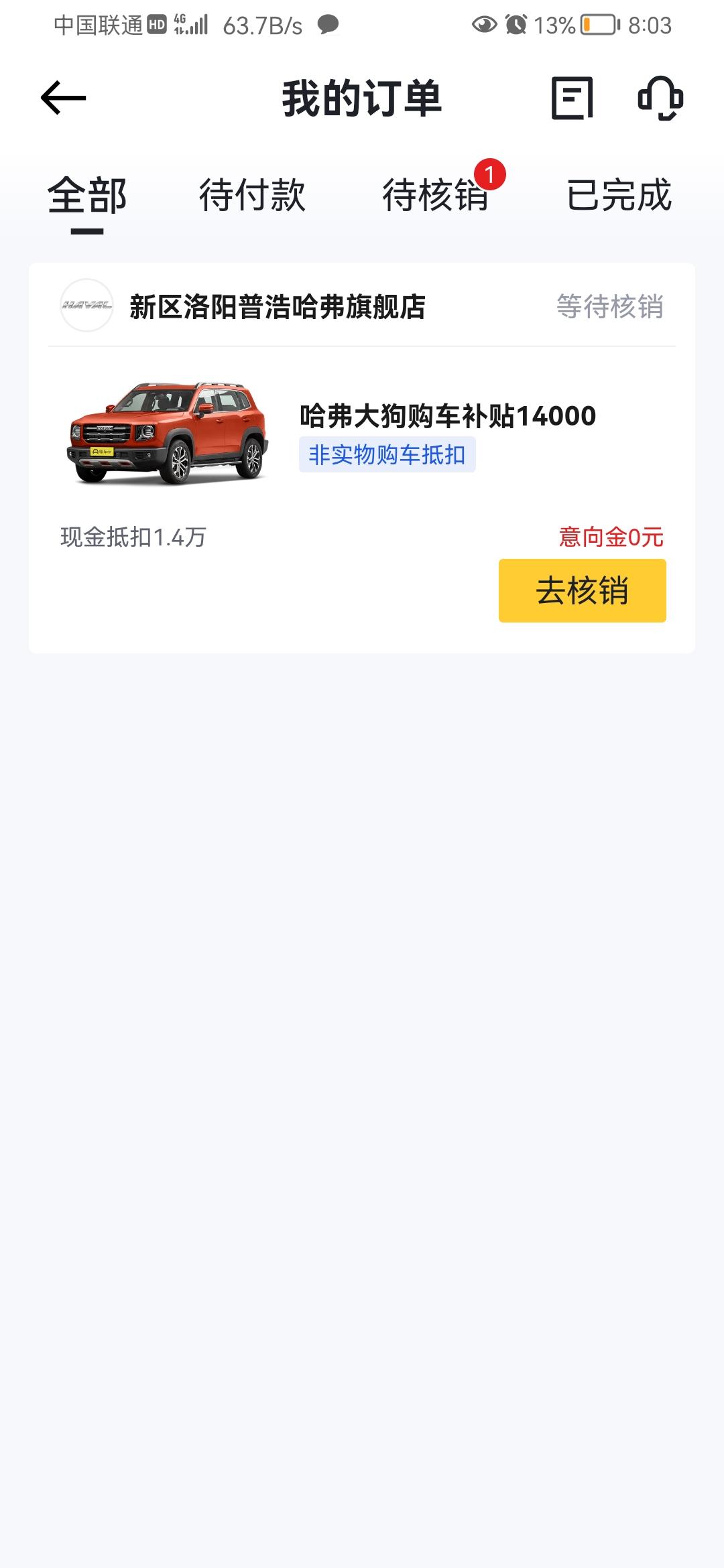 哈弗大狗 这个懂车帝上给的优惠补贴，实体店能用吗？
