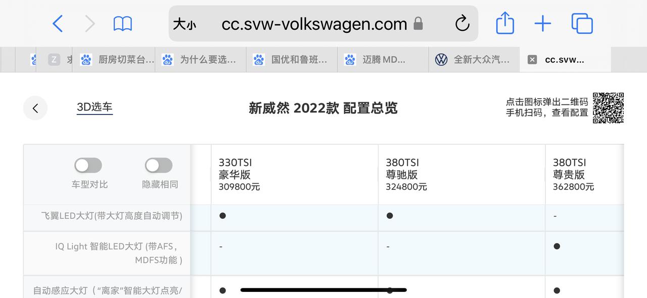 真是尼玛的恶心，整天逛懂车帝这些垃圾视频，什么威然配置了IQ Light大灯，我还以为全系标配，现已经定了意向金半个月了