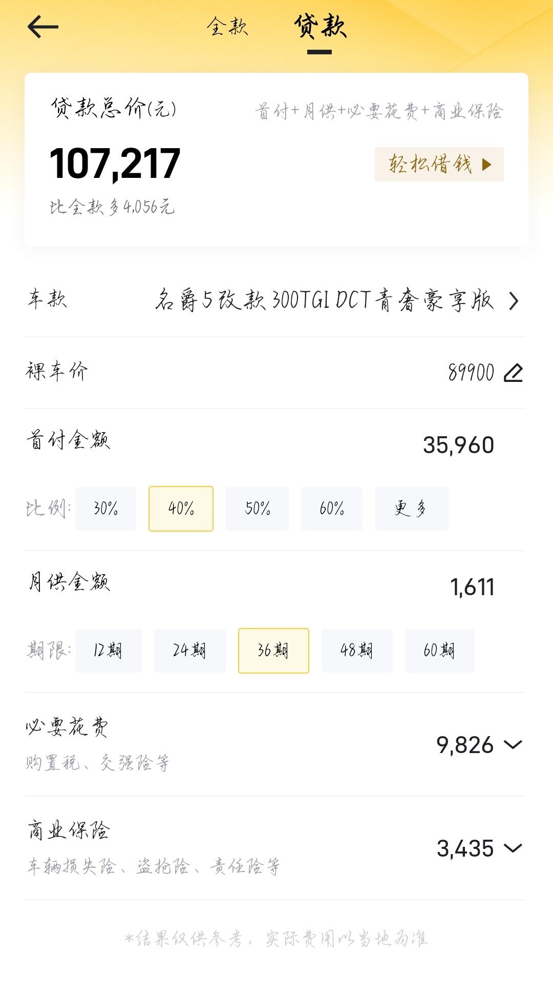名爵5 这软件算出来的有没有参考价值？929那款，一般到店里去会比这更高吧？