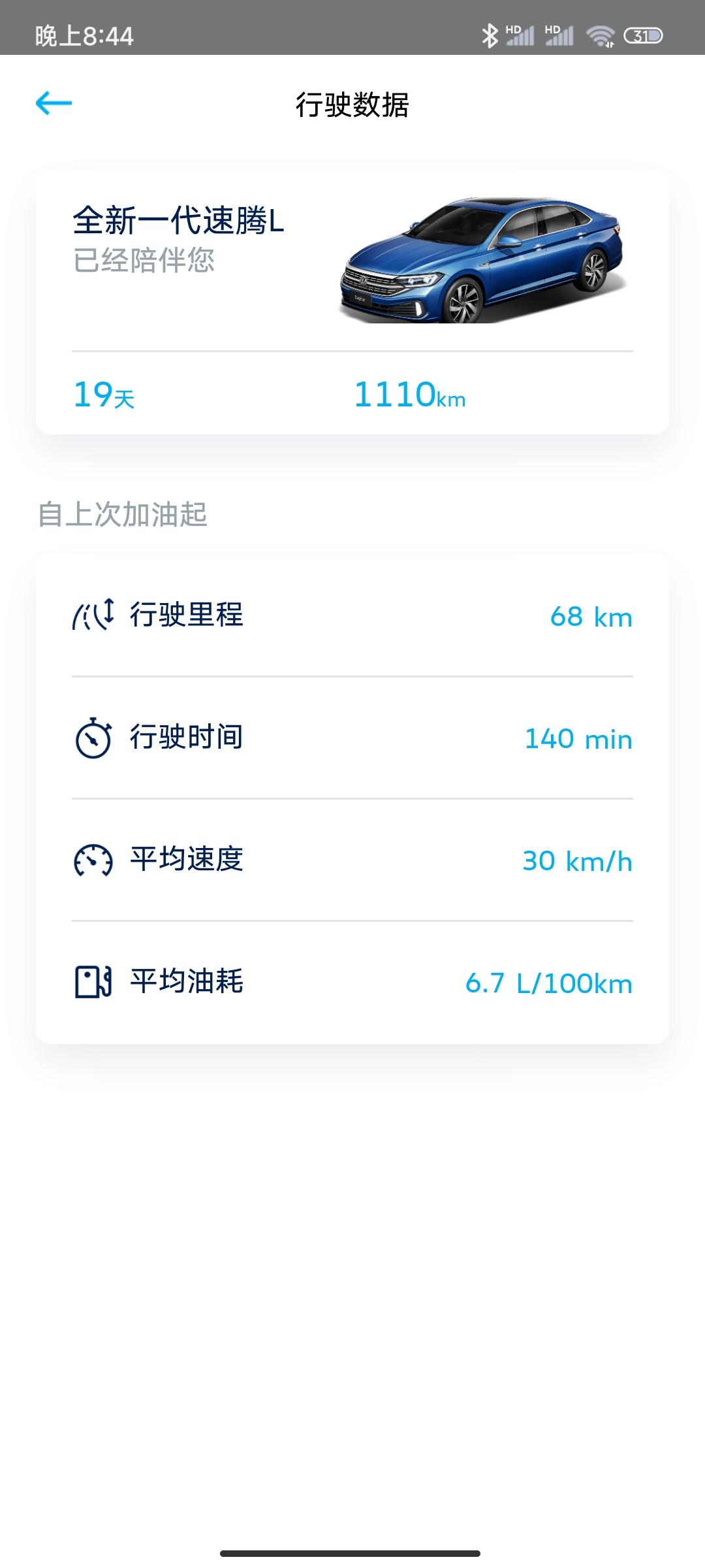 大众速腾 这个油耗准不准