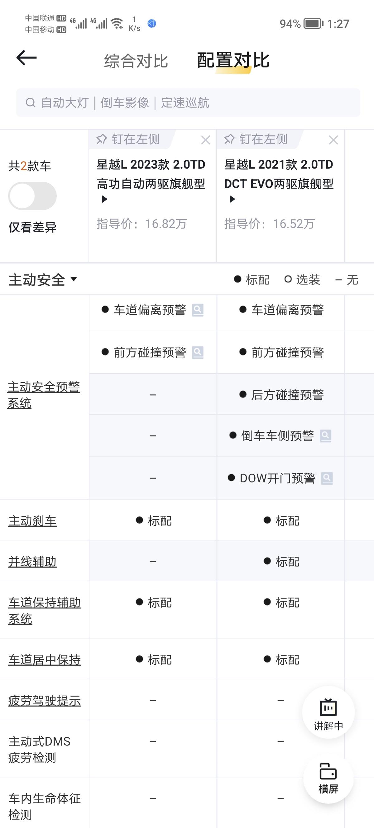 吉利星越L 新上的23款，对比之前的21车型，到底是更好了，还是减配了，各位车友圈朋友，给评论一下