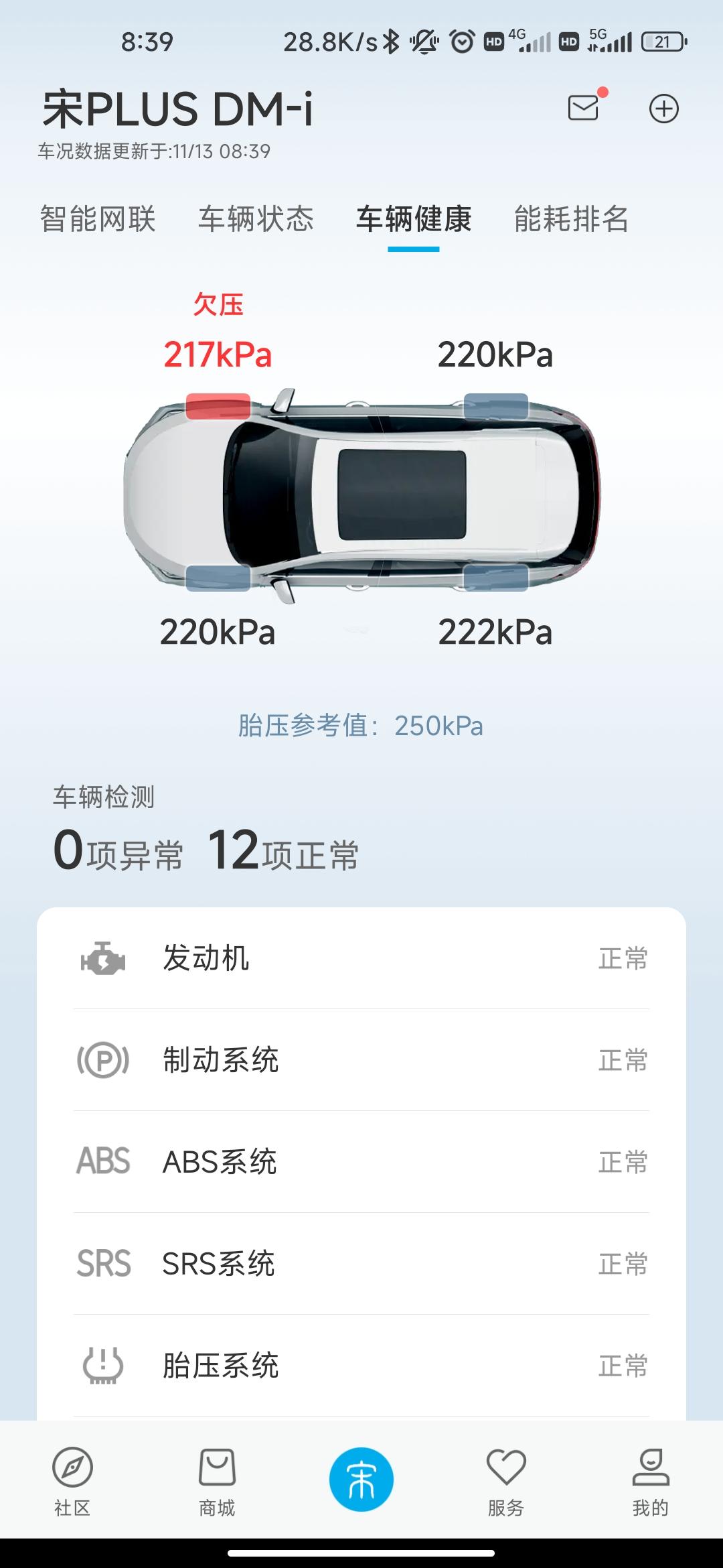 比亚迪宋PLUS DM-i 突然胎压不足，需要到店检测吗？