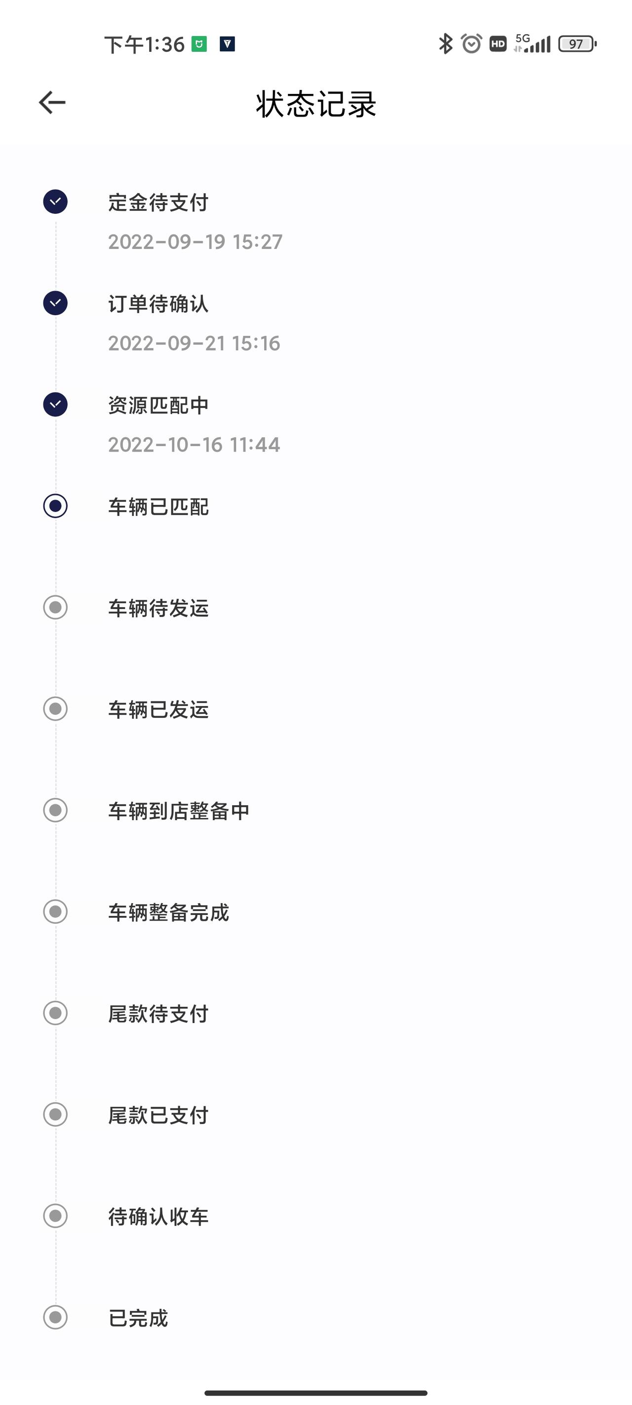 长安深蓝SL03 兄弟们，这是已经匹配上了吗？  这个月能不能提上车