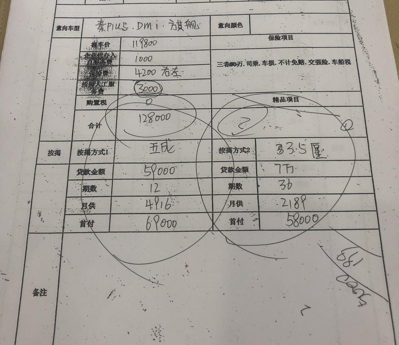 比亚迪秦PLUS DM-i 大家帮我分析一下，深圳55旗舰，送4次保养，行车记录仪，脚垫，膜，贷款合不合适。