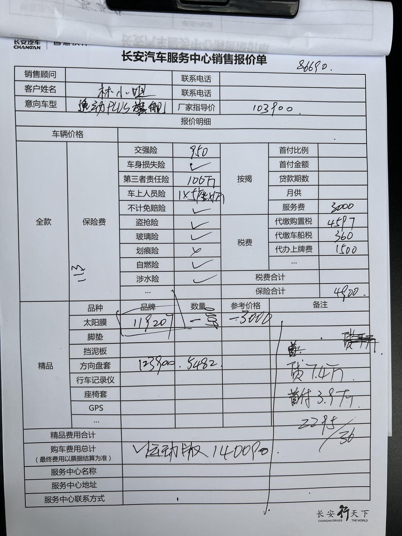 长安逸动 这价格还能怎么砍，旗舰版