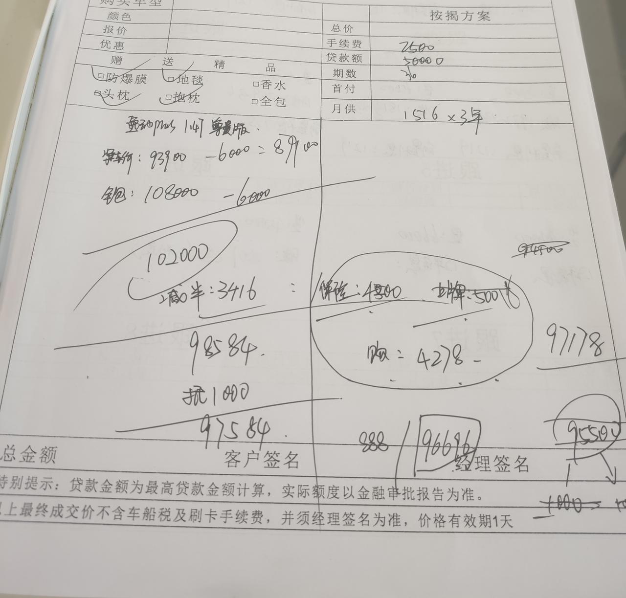 长安逸动 自动1.4T尊贵版价格怎么砍？今天去了4s店看了一下车，跟销售聊了一个多小时，从98000降到95000，我目