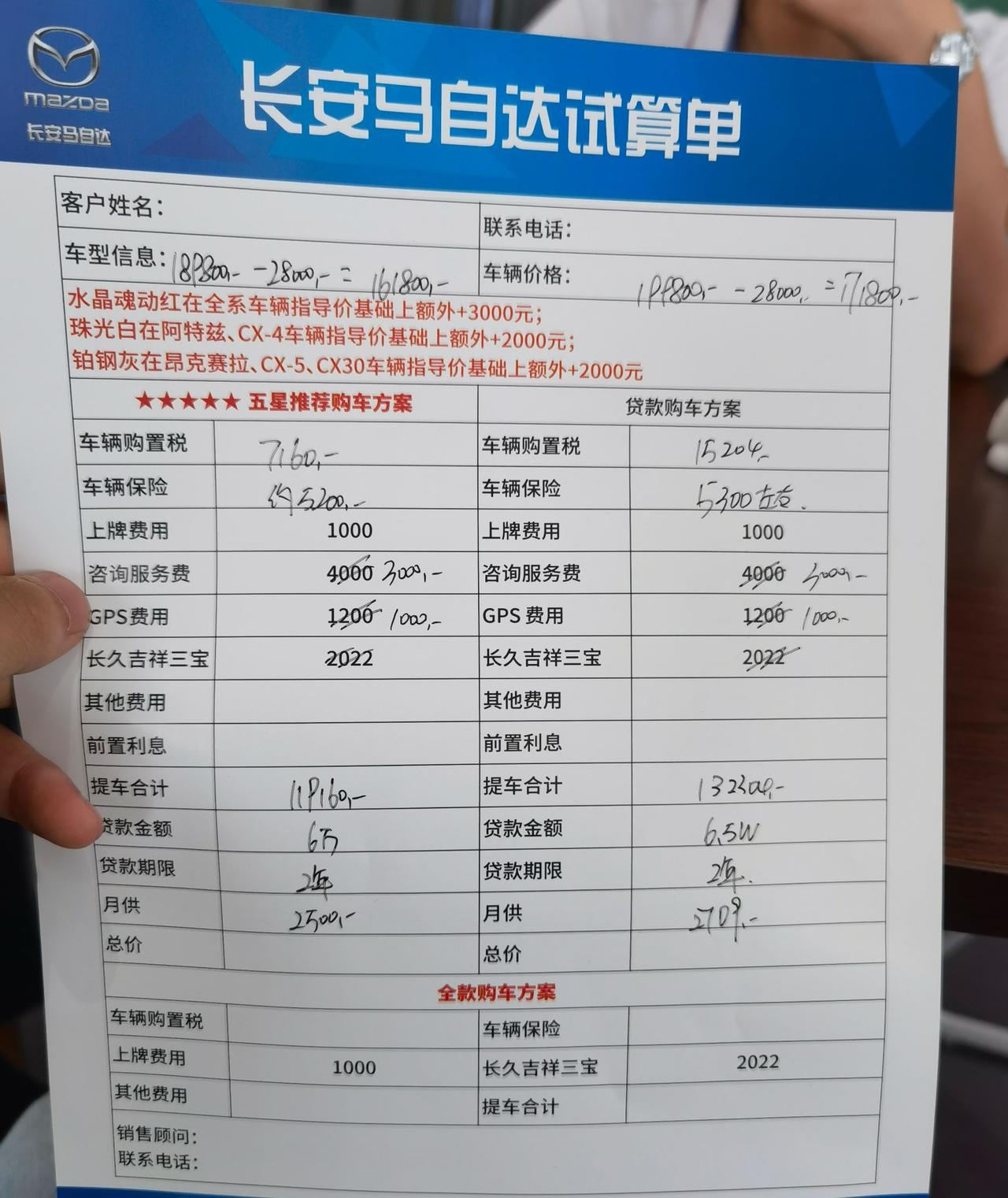 马自达阿特兹 兄弟们，这个价格销售说订车还可以谈，要怎么砍，2.0有购置税减半，但是想买2.5纠结