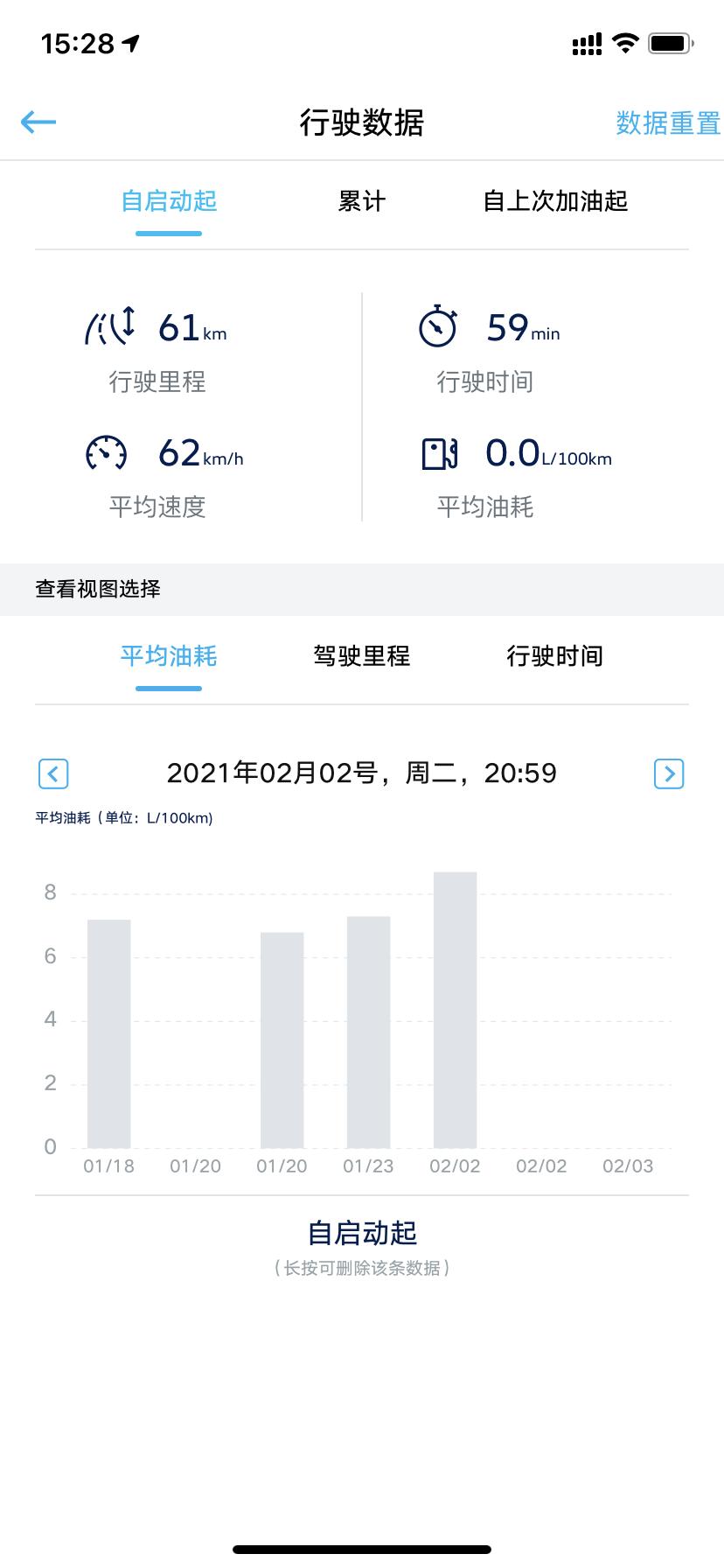 大众探岳 App不显示油耗了，里程和行驶时间都是对的。车熄火之后会有油耗的显示，但App就没有了是怎么回事啊