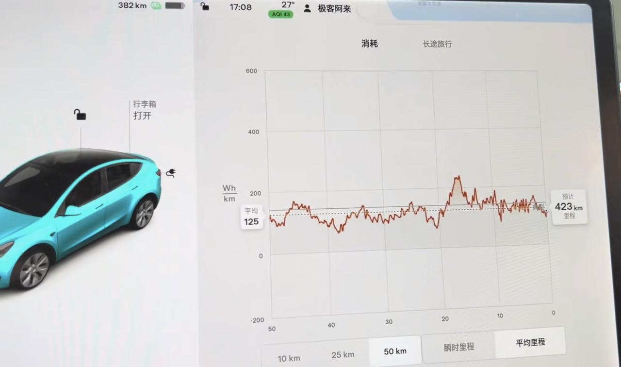 海豹车机有能量图展示和电池?百分比吗？