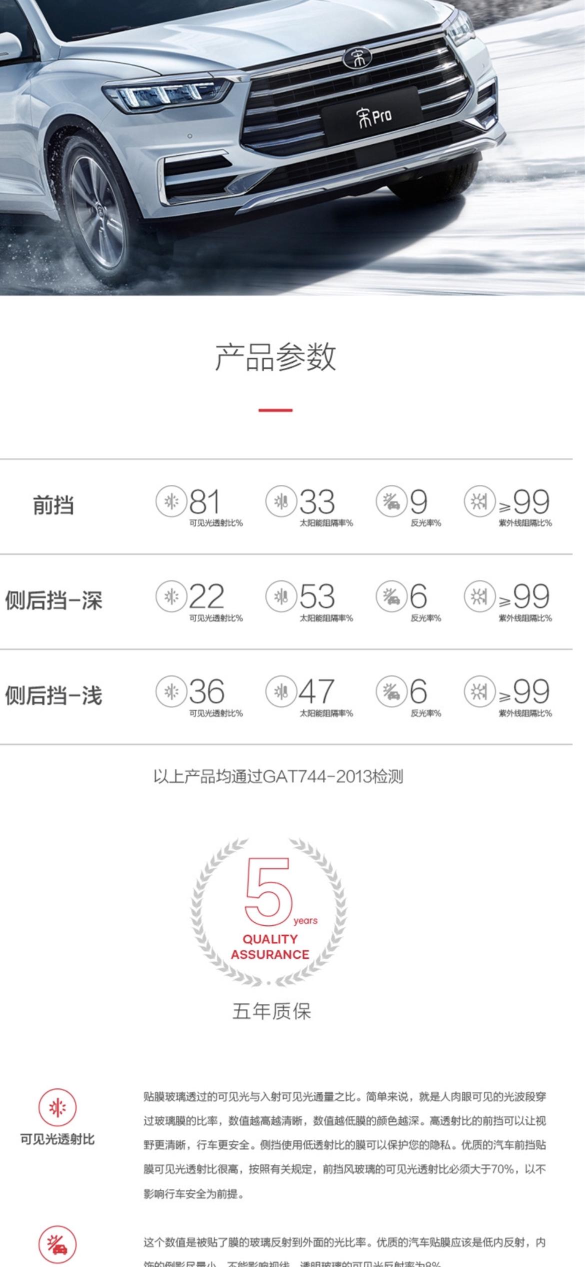 比亚迪汉EV 请问比亚迪4s店这个龙膜是什么型号的？1980可以贴，这个合适吗？还是自己在外面找地方买了贴合适？求老车主
