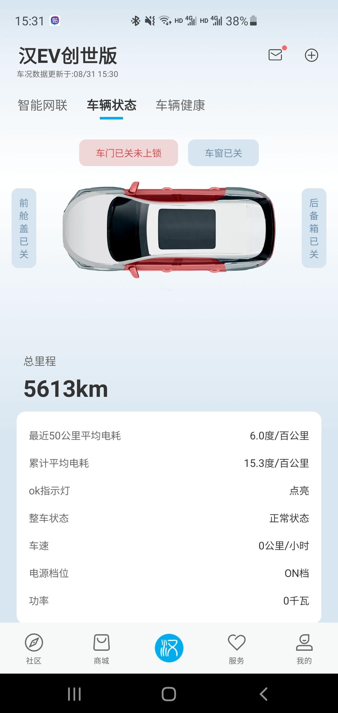比亚迪汉EV 我这是咋啦。。。突然能耗这么低