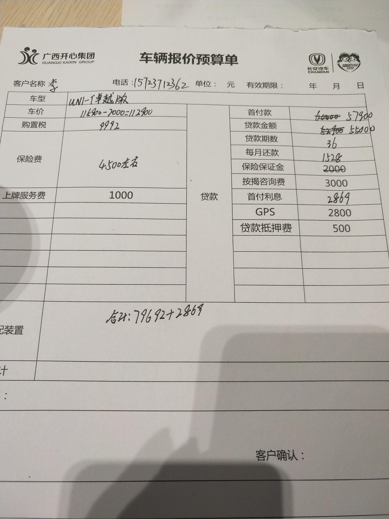 长安UNI-T 这个价格怎么样低配版  坐标南宁   还能再砍么   谢谢广大车友