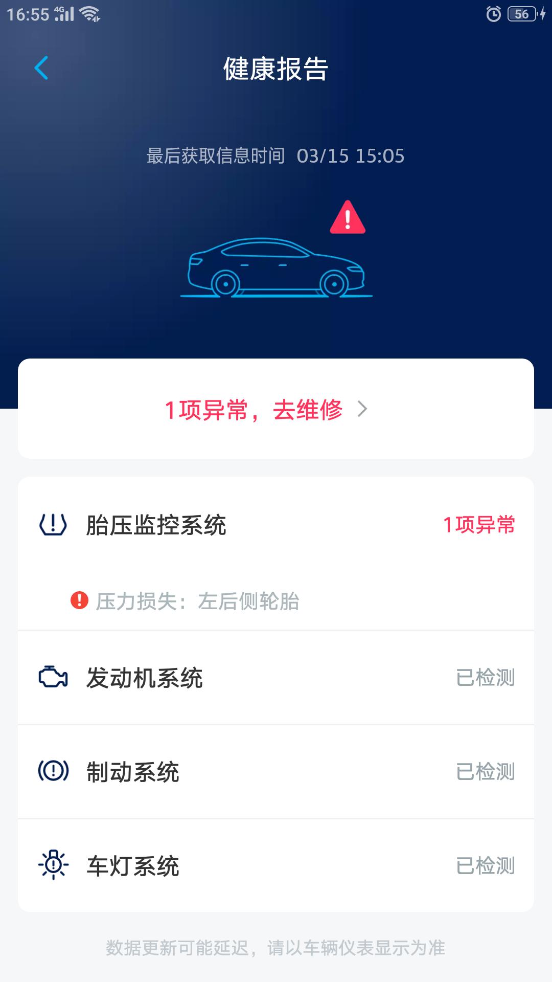 大众途岳 今天去加满油，然后跑了十多公里，就这样子了打电话给售后，他说让我看一下轮胎有没有汽是不是扁的。充足的话车辆点一