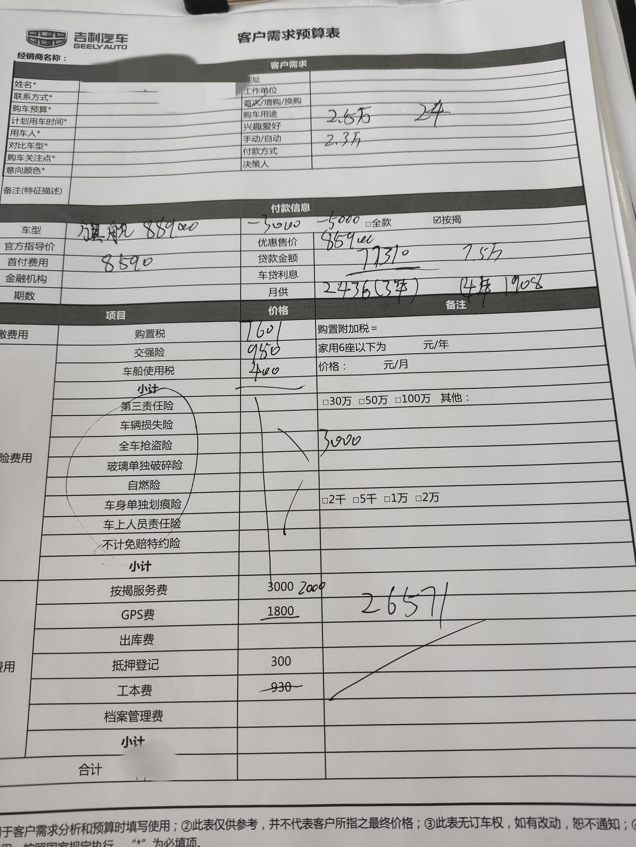 吉利帝豪 各位大佬，你们是怎么砍的为啥我今天去看能到带利息11万五，这得被宰多少