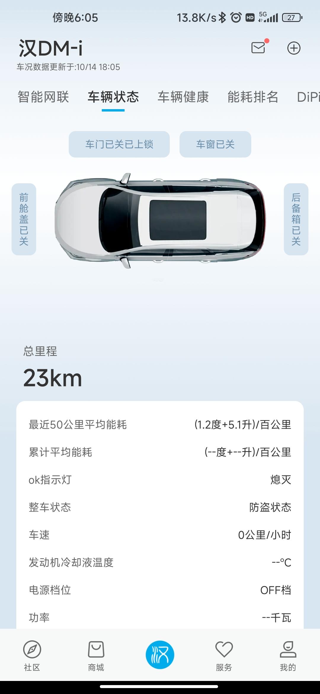 比亚迪汉DM 新车里程表23km正常吗