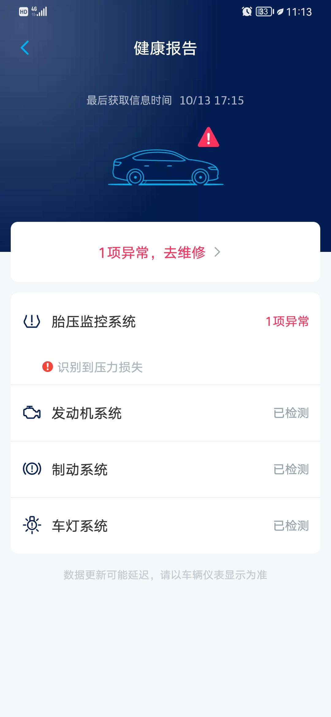大众途岳 胎压我已经打到正常胎压,并且车机上已经重置了,app上为啥还显示异常?怎么消除啊。 大众途岳 胎压我已经打到正常胎压,并且车机上已经重置了,app上为啥还显示异常?怎么消除啊。