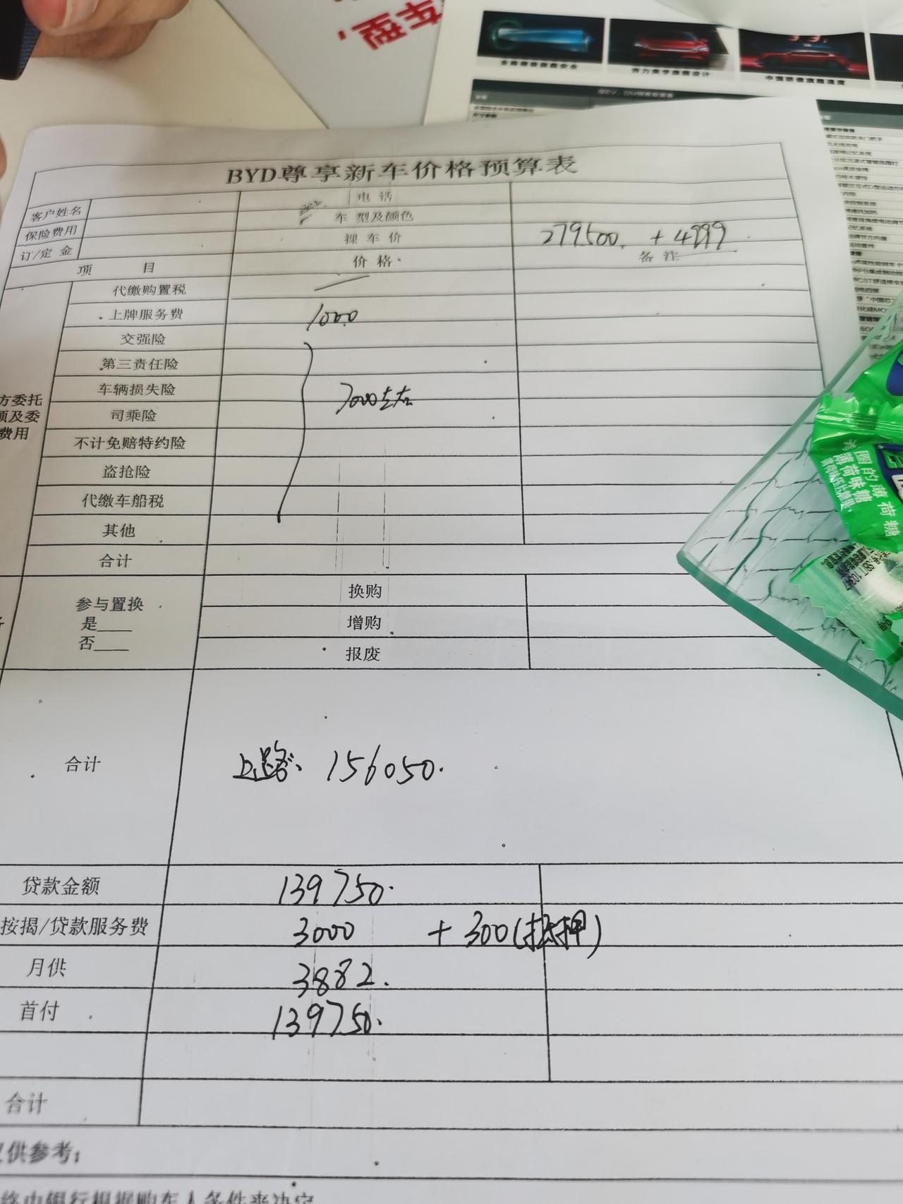 比亚迪汉EV 汉ev顶配 没有优惠  但是贷款服务费和后期升级的4999套餐可以抹   算上置换补贴一万  28万上路 