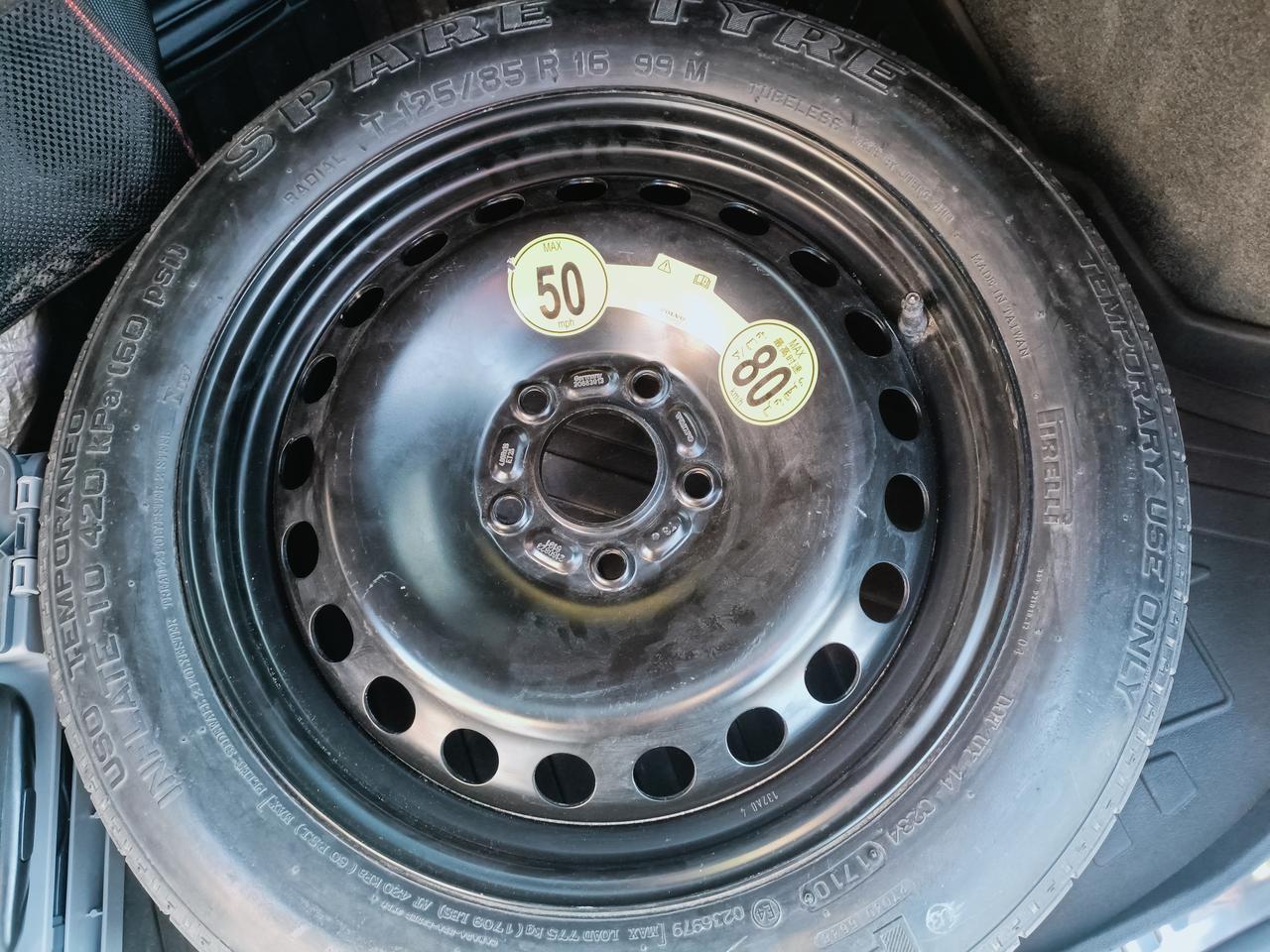 沃尔沃S60 125/85r16能做沃尔沃的备胎吗本地卖沃尔沃配件商有一个125/85r16的沃尔沃原装备胎，说是18年