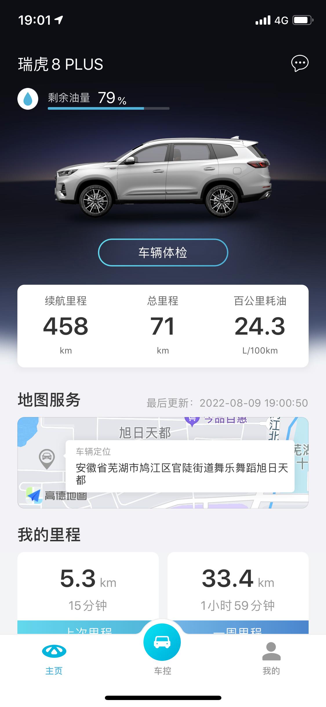 奇瑞瑞虎8 PLUS 兄弟们！这个油耗是因为没到一百公里吗？人生第一台车。昨天刚提。不太懂