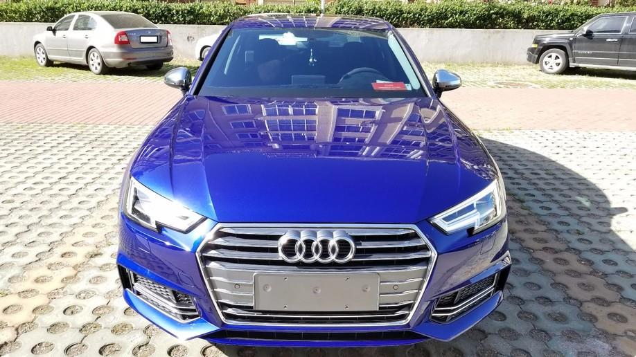 奥迪a4提车作业看完老司机的的选择奥迪a4l探索蓝提车作业