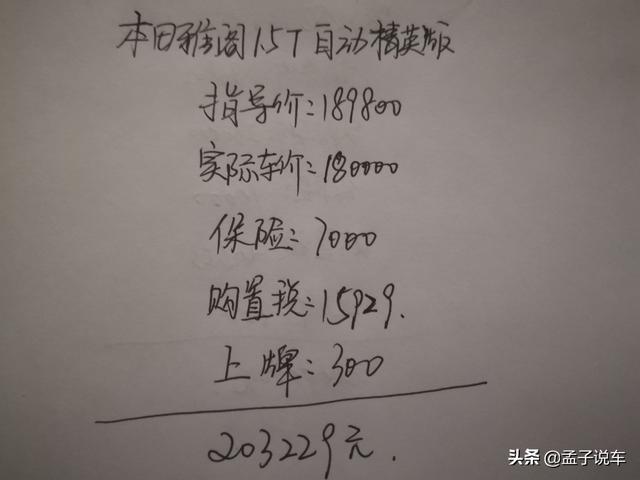 朋友全款提了本田雅阁，1.5T+CVT很满意，这价格买贵了吗？