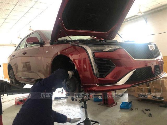 凯迪拉克CT4提车改装作业 全国首例改装绞牙避震