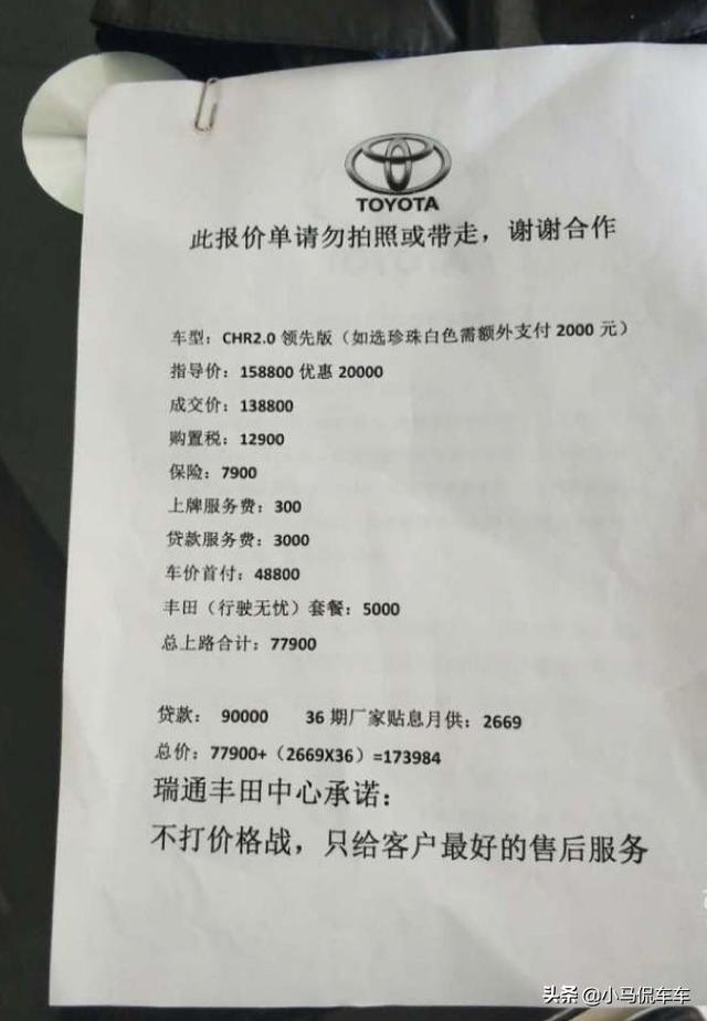 喜提丰田C-HR，特立独行的小车，安全性很高，这价格我买的不贵吧