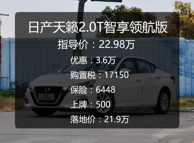 21.9万喜提2.0T天籁，加速秒杀雅阁凯美瑞，这价格有没有买贵了？