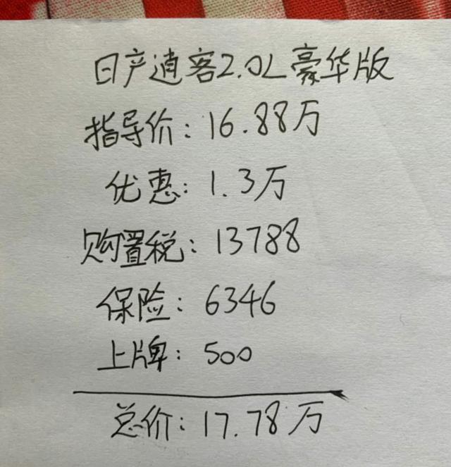 车主提日产逍客2.0L豪华版，落地17.7万，舒适性和油耗比CRV都好