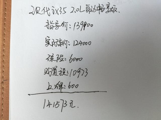 分享现代ix35用车感受，裸车到手12.4万，2.0L+6AT表现不错