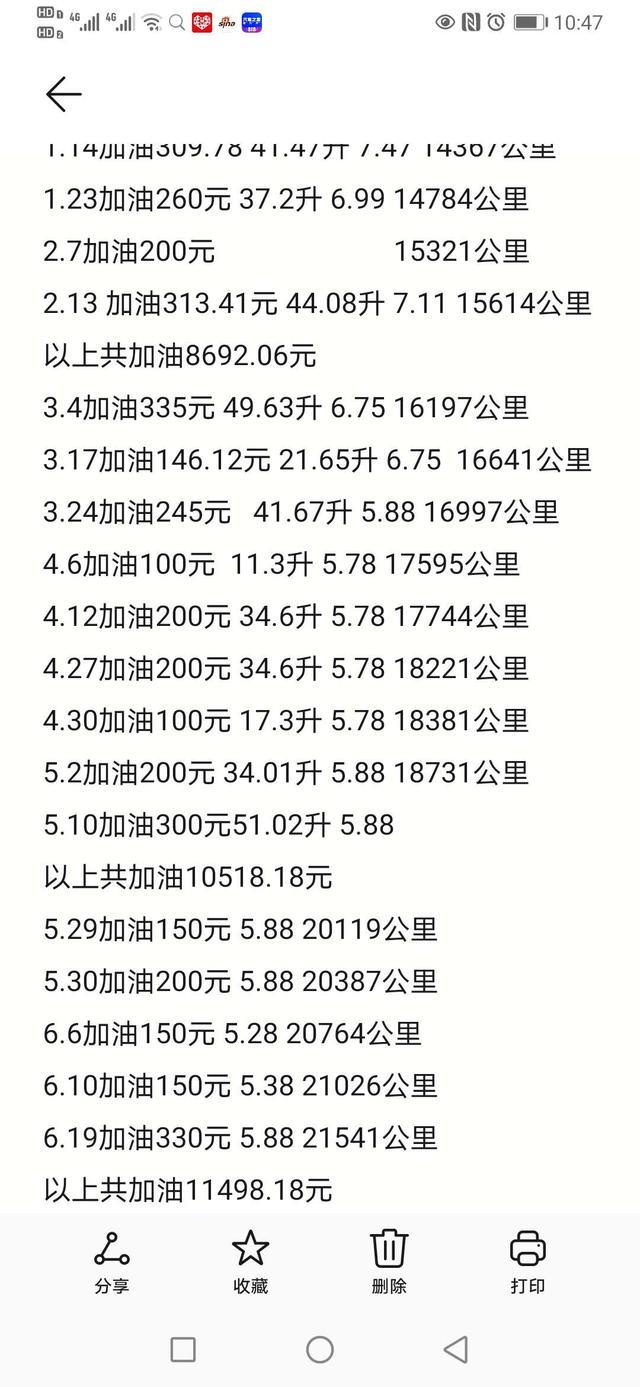 大众途观L一年半真实油耗手动记录，低到什么程度，真的很香