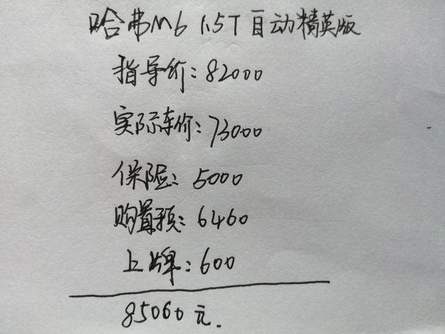 全款8万多喜提哈弗M6，1.5T百公里油耗8L，价格贵了吗？