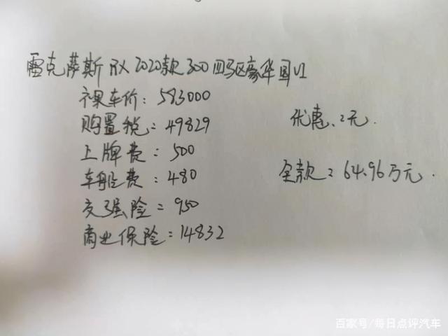 雷克萨斯RX落地64.96万贵吗？它比X3好吗？车主说了感受