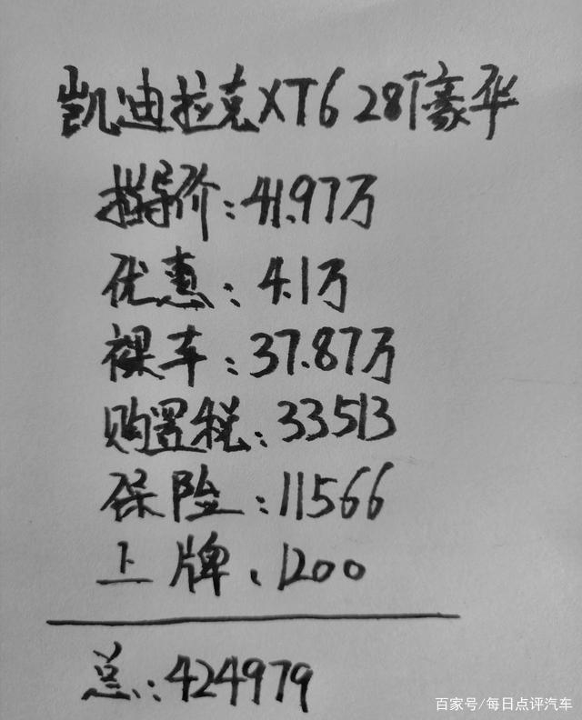 买了凯迪拉克XT6有面子吗？车主说了几个小毛病
