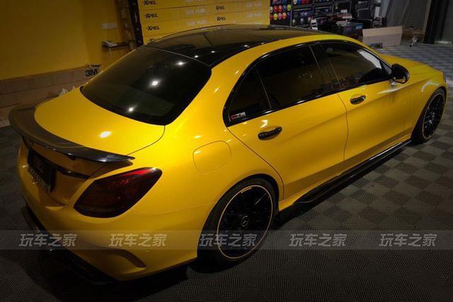 骚黄奔驰C200L改装二阶进化史 玩车之路愉快而又坎坷