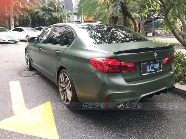 宝马528Li G38提车一年改装总结 全车陶瓷军绿改色