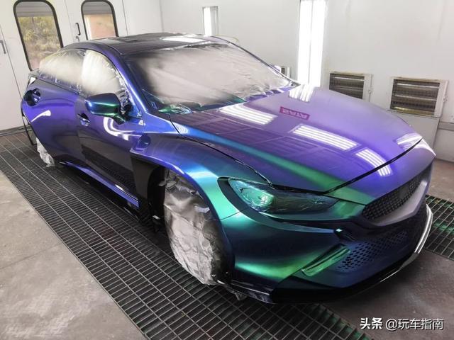 马自达阿特兹爆改宽体变成后驱模样，全车变色龙漆比魂动红更出彩