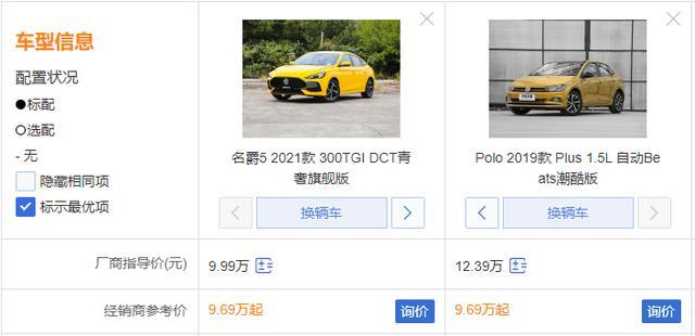 年轻潮男潮女的烦恼——选名爵5还是POLO PLUS？