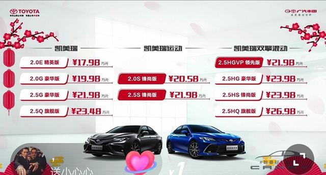中期改款凯美瑞怎么选？混动版全系下调不买都觉得亏