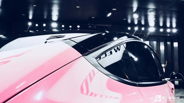 性能版特斯拉model3P变换樱花粉！！