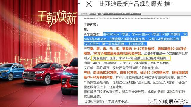比亚迪“海豚”高端SUV：配DM-i系统，价格或14.5万起