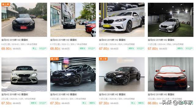 这辆要价67万的宝马M2半年开了8百公里！卖家：我媳妇偶尔买菜开